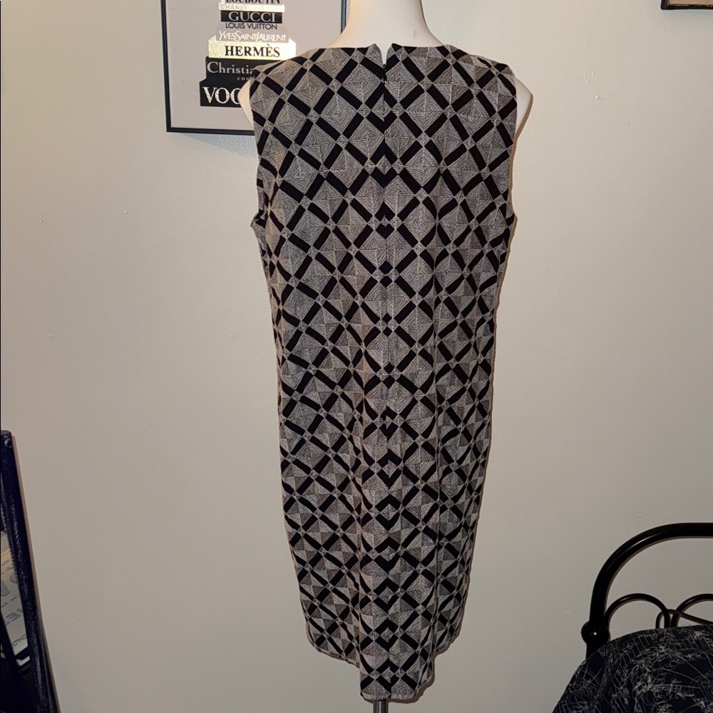 Ellen Tracy Elegant Geometric Patterned Dress - image 4
